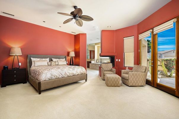 Bedroom, Fireplace, Interior, Recessed Lighting