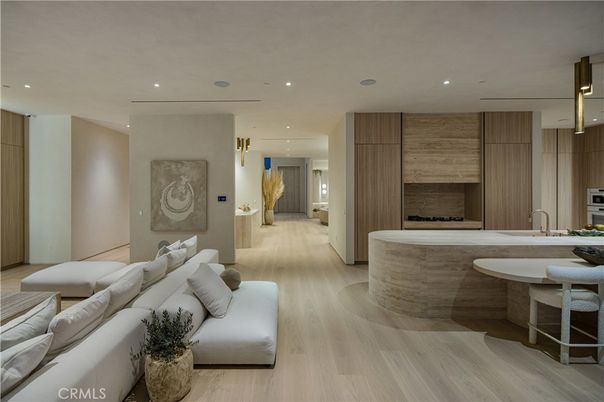 Interior, Kitchen, Living room, Recessed Lighting, Wood Texture Flooring