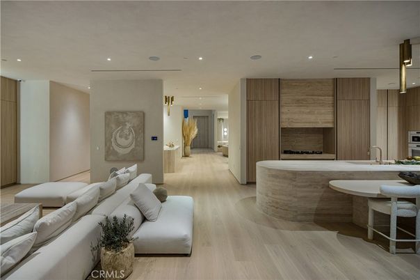 Interior, Kitchen, Living room, Recessed Lighting, Wood Texture Flooring