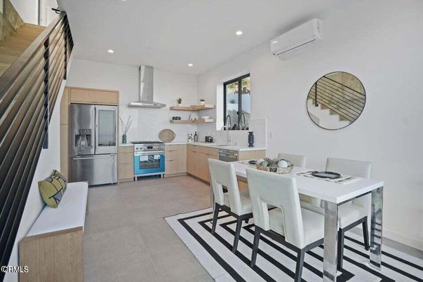 Dining room, Interior, Kitchen, Recessed Lighting, Stainless Steel Appliances