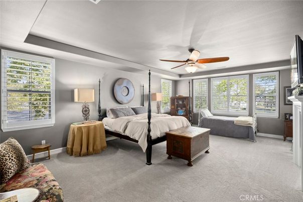 Bedroom, Fireplace, Interior
