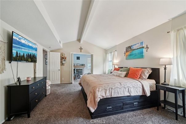 Bedroom, Fireplace, Interior