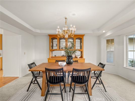 Chandelier, Dining room, Interior, Recessed Lighting, Wood Texture Flooring