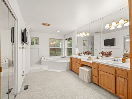 Bathroom, Dual Sink Vanities, Free Standing Baths, Interior, Recessed Lighting
