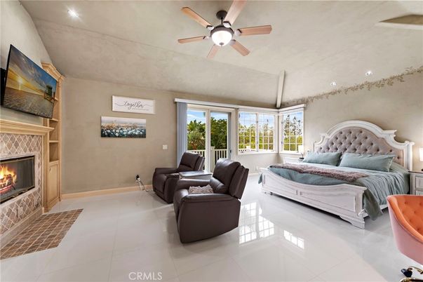 Bedroom, Fireplace, Interior, Living room, Recessed Lighting