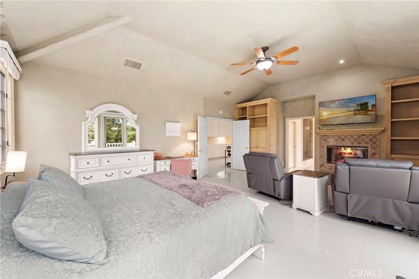 Bedroom, Fireplace, Interior, Recessed Lighting