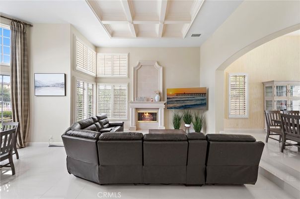 Dining room, Fireplace, Interior, Living room