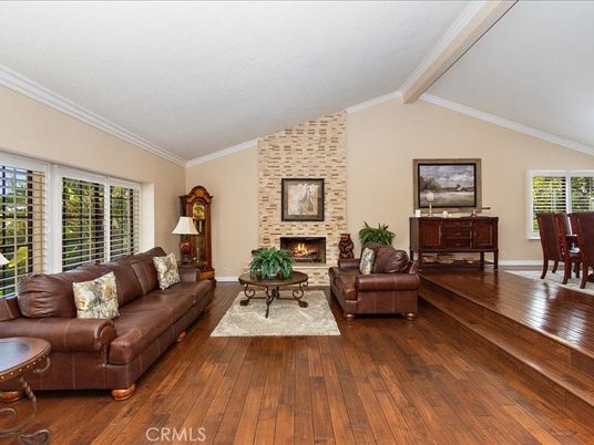 Fireplace, Interior, Living room, Stone Walls, Wood Texture Flooring