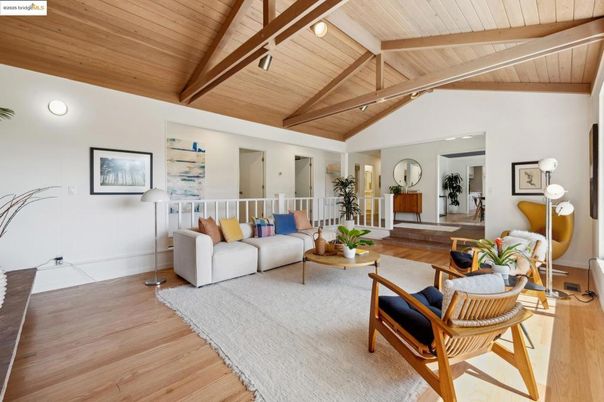 Interior, Living room, Recessed Lighting, Wooden Beams, Wooden Ceilings, Wood Texture Flooring