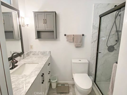 Bathroom, Glass Shower, Interior, Marble Walls