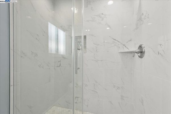 Bathroom, Glass Shower, Interior, Marble Walls