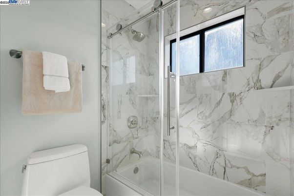 Bathroom, Glass Shower, Interior, Marble Walls