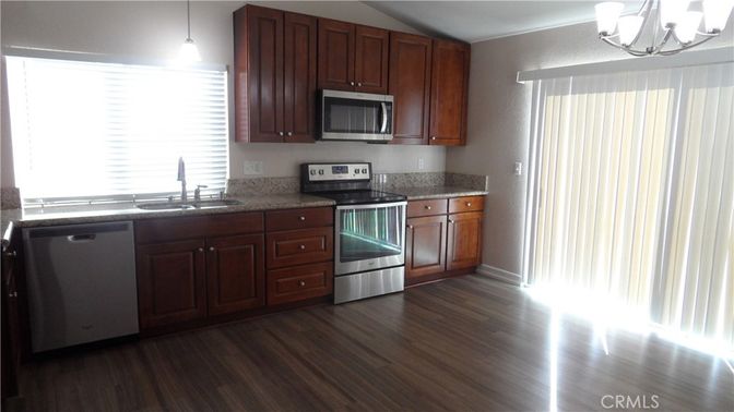 Interior, Kitchen, Pendant Lights, Stainless Steel Appliances, Wood Texture Flooring