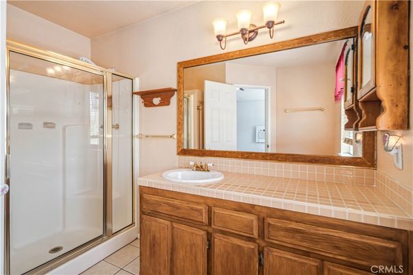 Bathroom, Glass Shower, Interior, Tile Countertops