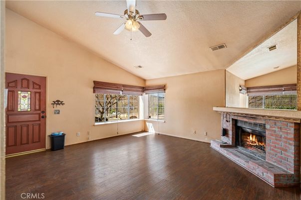 Empty room, Fireplace, Interior, Wood Texture Flooring