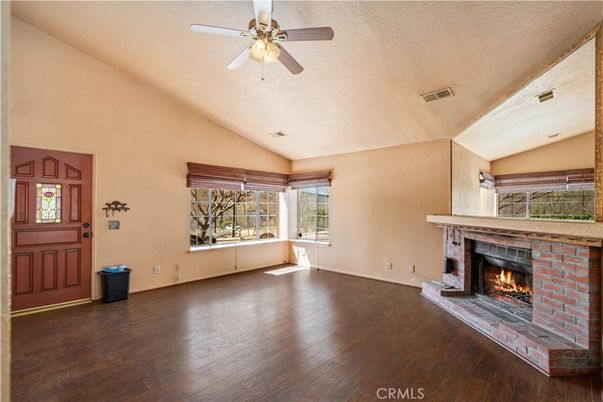 Empty room, Fireplace, Interior, Wood Texture Flooring