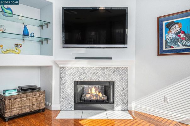 Fireplace, Interior, Wood Texture Flooring