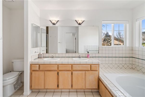 Bathroom, Dual Sink Vanities, Interior, Tile Countertops