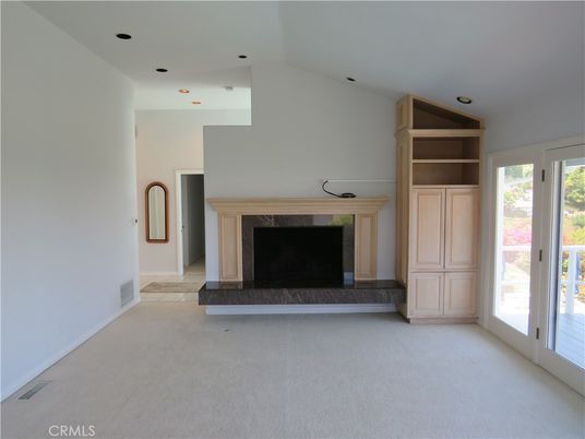 Empty room, Fireplace, Interior, Recessed Lighting