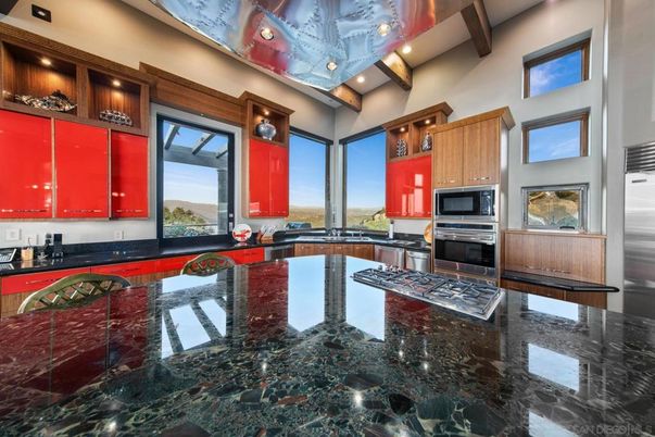 Interior, Kitchen, Recessed Lighting, Stainless Steel Appliances, Wooden Beams