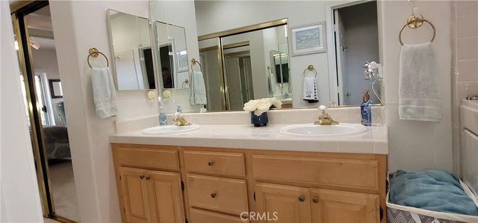 Bathroom, Dual Sink Vanities, Interior, Tile Countertops