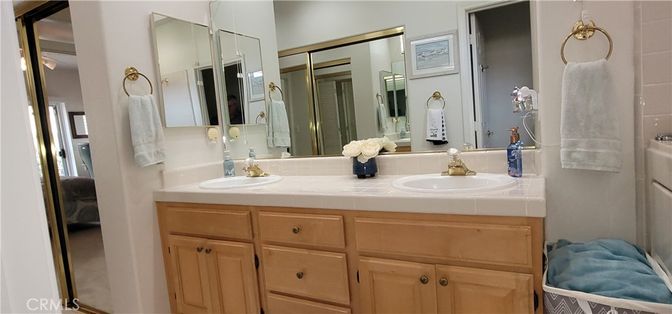 Bathroom, Dual Sink Vanities, Interior, Tile Countertops