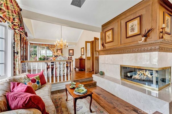 Chandelier, Fireplace, Interior, Living room, Wood Texture Flooring