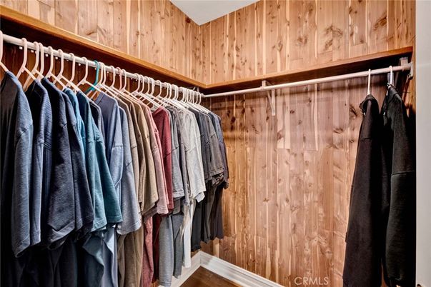 Interior, Walk-in Closets, Wood Texture Flooring, Wooden Walls