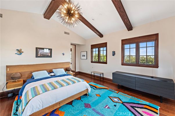 Bedroom, Interior, Wooden Beams, Wood Texture Flooring