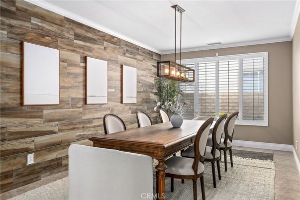 Dining room, Interior, Pendant Lights, Wooden Walls