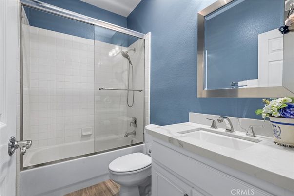 Bathroom, Glass Shower, Interior, Wood Texture Flooring