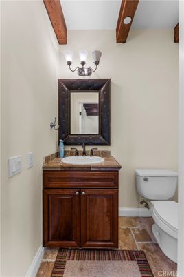 Bathroom, Interior, Wooden Beams