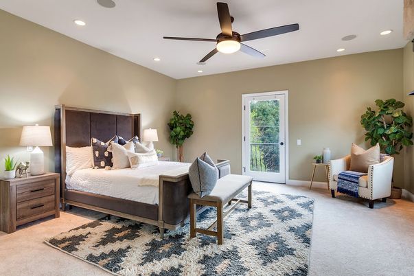 Bedroom, Interior, Recessed Lighting