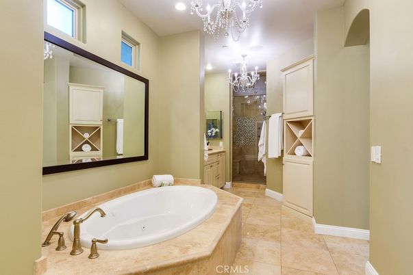 Bathroom, Chandelier, Interior, Recessed Lighting