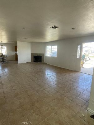 Empty room, Fireplace, Interior