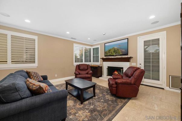 Fireplace, Interior, Living room, Recessed Lighting
