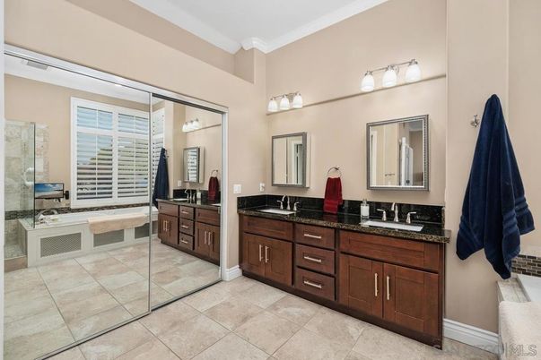 Bathroom, Dual Sink Vanities, Glass Shower, Interior