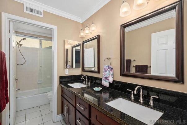 Bathroom, Dual Sink Vanities, Glass Shower, Interior