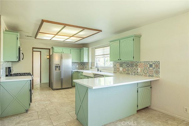 Chandelier, Interior, Kitchen, Stainless Steel Appliances