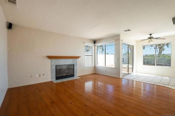Empty room, Fireplace, Interior, Wood Texture Flooring