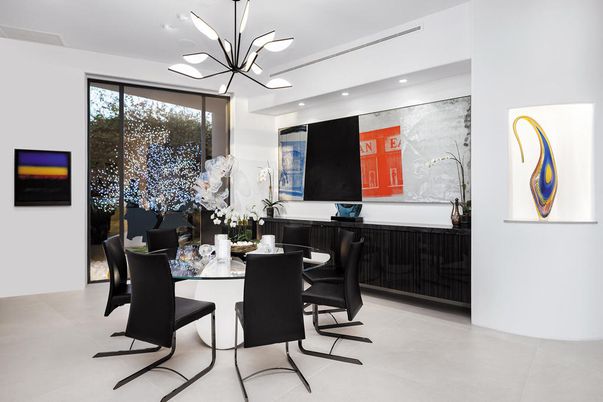 Dining room, Interior, Pendant Lights, Recessed Lighting