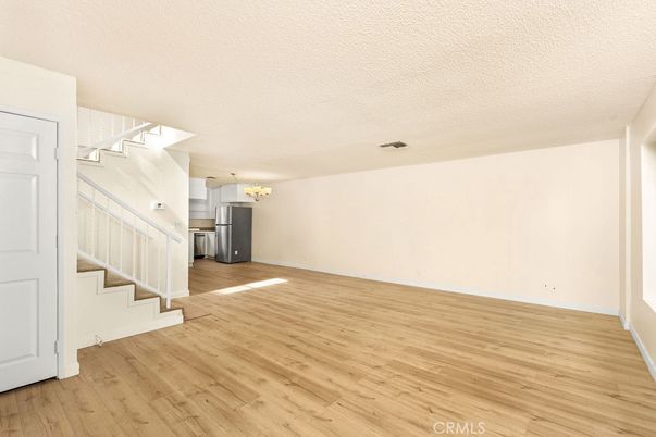 Chandelier, Empty room, Interior, Wood Texture Flooring