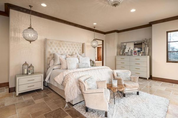 Bedroom, Interior, Pendant Lights, Recessed Lighting