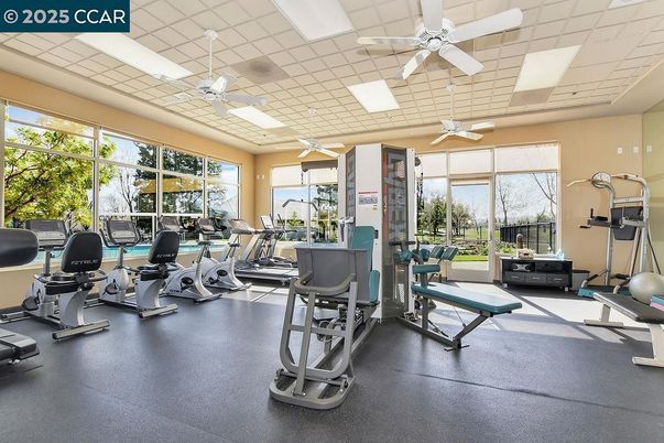 Fitness Equipment, Gym, Interior, Recessed Lighting