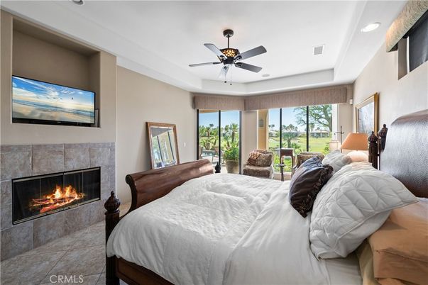 Bedroom, Fireplace, Interior, Recessed Lighting