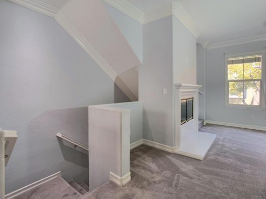 Empty room, Fireplace, Interior