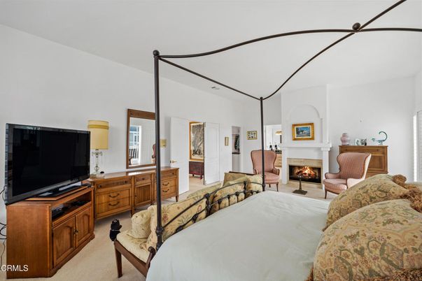 Bedroom, Fireplace, Interior