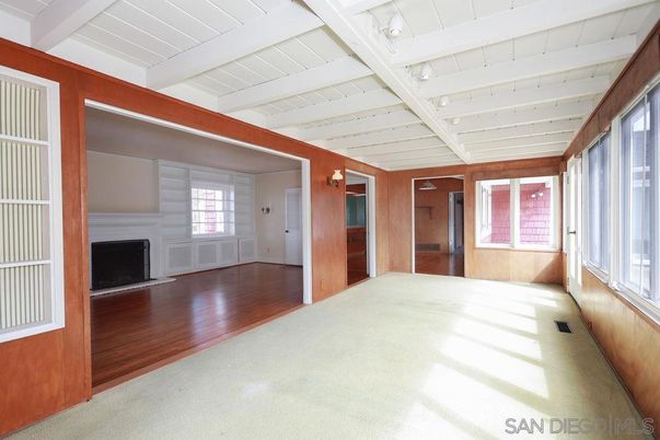 Empty room, Fireplace, Interior, Wood Texture Flooring