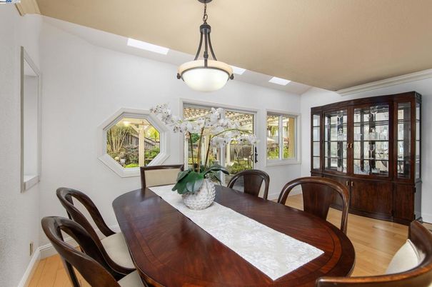 Dining room, Interior, Wood Texture Flooring