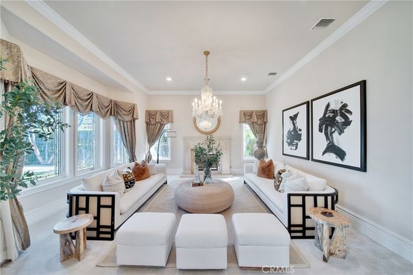 Chandelier, Interior, Living room, Recessed Lighting